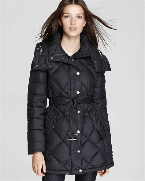 burberry brit eddingly long belted puffer down coat|Women’s Puffer Jackets .